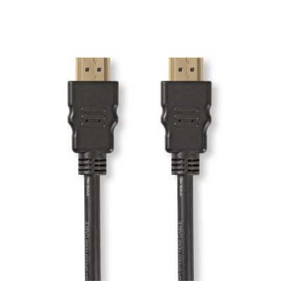 Nedis 3m Black Round HDMI Cable