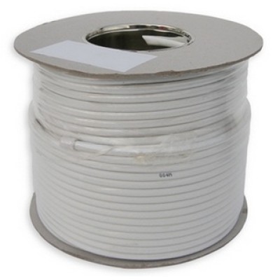 SAC 100m RG6 Aerial & Satellite Coaxial Cable White