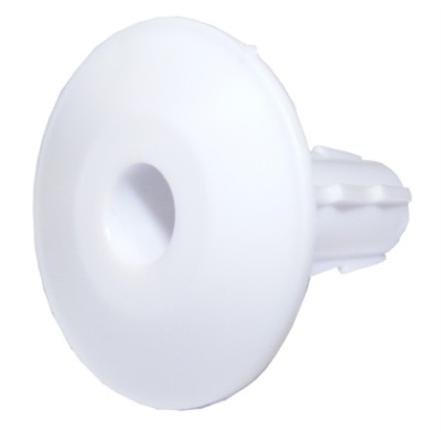 Pack of 100 White Single Cable Entry Hole Tidy Grommet Bushing