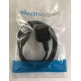 electrosmart 1m Black C15 Kettle Power Cable with Notch - UK Mains Plug to IEC Socket