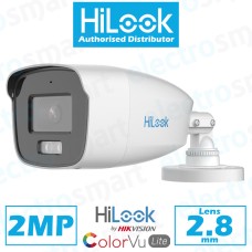 HiLook 2MP ColorVu Bullet CCTV Security Camera 2.8mm Lens White THC-B229-M