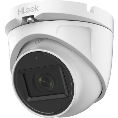 HiLook 2MP HD Turret CCTV Security Camera with Built in Microphone 2.8mm Lens White THC-T120-MS(2.8mm)