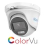 HiLook 2MP ColorVu Turret Microphone CCTV Security Camera 2.8mm Lens White THC-T129-MS