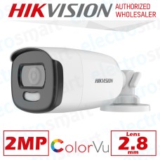 Hikvision DS-2CE12DFT-F(2.8mm) 2MP ColorVu Fixed Bullet Camera 2.8mm Lens White