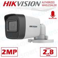 Hikvision DS-2CE16D0T-ITFS(2.8mm) 2MP Audio Fixed Mini Bullet Camera 2.8mm Lens White