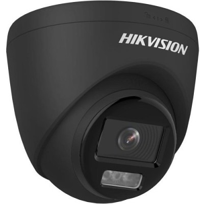 Hikvision DS-2CE72KF0T-LFS(2.8mm)(BLACK) 3K AoC ColorVu with Smart Hybrid Light Audio Fixed Turret Camera Mic 2.8mm Lens Black