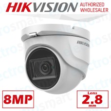 Hikvision DS-2CE76U1T-ITMF(2.8mm) 8MP 4K Fixed Turret Camera 2.8mm Lens White