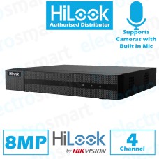 HiLook 4 Channel 3K Compatible upto 8MP DVR with AoC Audio Support DVR-204U-K1(C)(S)
