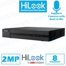 HiLook 8 Channel upto 2MP DVR Supports Audio AoC DVR-208G-F1(B)(S)