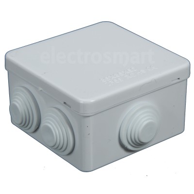 White IP55 Connection Junction Box 85mm x 85mm x 50mm