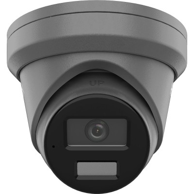 HiLook 5MP ColorVu with Microphone Turret Network IP PoE CCTV Security Camera 2.8mm Lens Grey IPC-T259H-MU