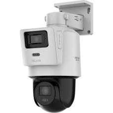 HiLook 4MP TandemVu Smart Hybrid Light 2 Way Audio PoE PT Pan Tilt Network Camera 2.8mm / 8mm Lens White PTZ-N2D400M-DE/14(2.8/8mm)