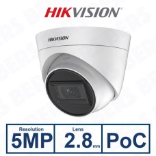 Hikvision DS-2CE78H0T-IT3E(C)(2.8mm) 5MP PoC Fixed Turret Camera 2.8mm Lens White