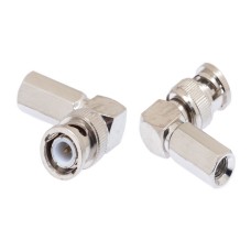 Beetronic 1 x 90 Degree Angled BNC Screw Twist On Plug Connector for RG59 Coax CCTV Cable
