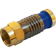 10 Gold Snap Seal Compression Type F Plug Connectors for RG6 WF100 Coax Cable