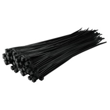 100 x Cable Tie Wraps 370mm x 4.8mm Black