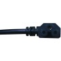 electrosmart 2m Black C5 Clover Cloverleaf 90 Degree Angled Mains Cable Lead to UK Plug