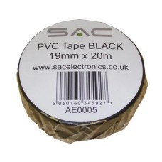 20m x 19mm PVC Tape - Black