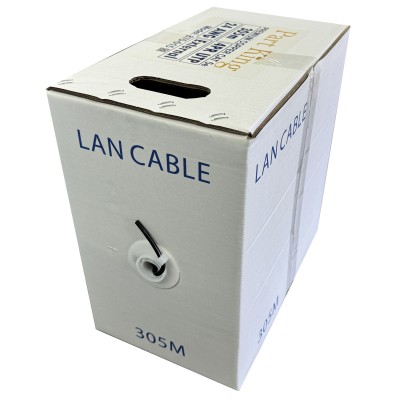 Part King 305m CAT5e Copper External Black Outdoor or Indoor Use UTP 4 Pair Ethernet Network Cable