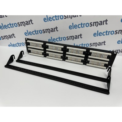 Part King 48 Port 2U CAT5e Krone and 110 Dual IDC UTP Patch Panel for 19" Network Data Cabinet