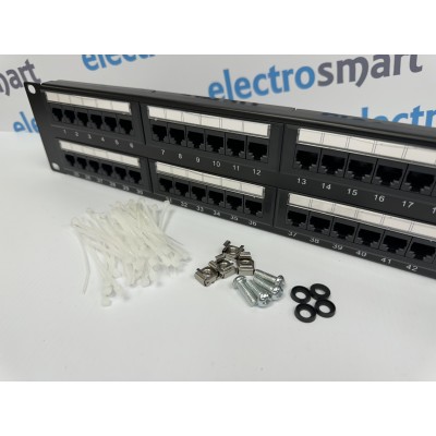 Part King 48 Port 2U CAT6 Krone and 110 Dual IDC UTP Patch Panel for 19" Network Data Cabinet