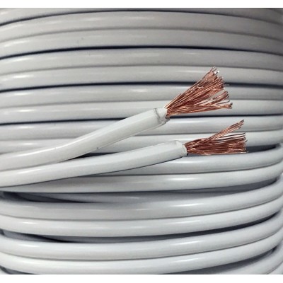 Auline White Speaker Cable Wire 42 Strand 16 AWG 1.3mm2 HiFi Surround Sound