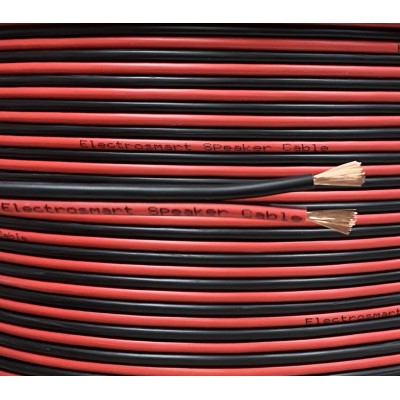 electrosmart Red/Black 14AWG Multi Strand Speaker Cable Wire for Home HiFi/Car Surround Sound Audio etc