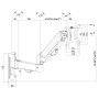 Beetronic Wall Mounted Gas Spring Monitor Arm 13 - 32" Computer Screen Height Adjustable