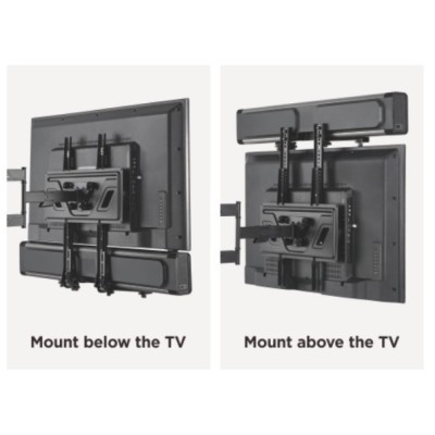 Beetronic Universal Soundbar Bracket Mount Holder Speaker Shelf Attaches to Back of TV VESA