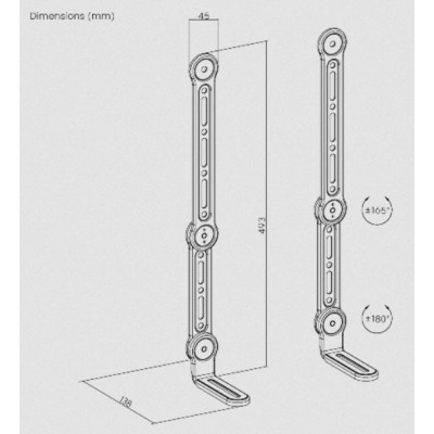 Part King Universal Soundbar Bracket Arm Mount Holder Speaker Shelf TV VESA