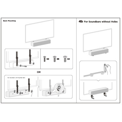 Part King Universal Soundbar Bracket Arm Mount Holder Speaker Shelf TV VESA