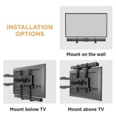 Part King Universal Adjustable Soundbar Speaker Bracket Mount Holder Above Below TV VESA