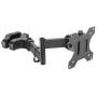 Part King Pole Mount TV Monitor Arm Bracket 17-32" for Disco Karaoke Swivel Tilt 28 - 60mm