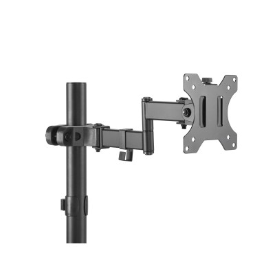 Part King Pole Mount TV Monitor Arm Bracket 17-32" for Disco Karaoke Swivel Tilt 28 - 60mm