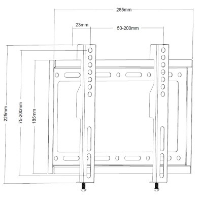 Part King Slim TV Wall Mount Bracket 24" 27" 32" 40" 42" 43" LED TV VESA 200x100 200x200