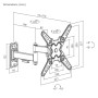 Part King Full Motion TV Wall Mount Bracket Tilt Swivel Arm 13" - 43" LED LCD