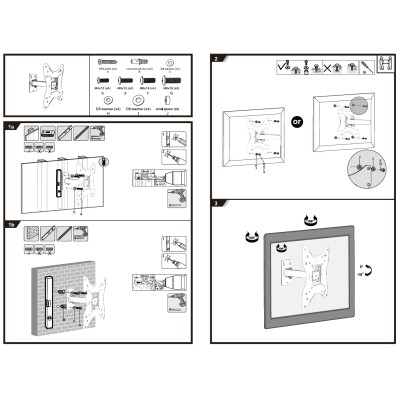 Part King Universal Tilt & Swivel Arm TV Wall Mount Bracket 23" 24" 27" 32" 42" 43" LED LCD Moving Left Right