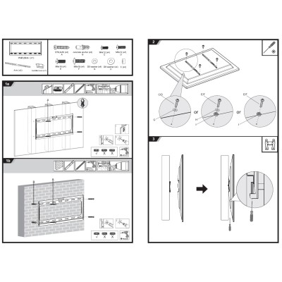 Part King Universal Slim TV Wall Mount Bracket 32" 40" 42" 43" 50" 55" LED TV VESA 200x200 300x200 300x300 400x200 400x400