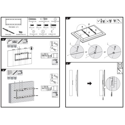 Part King TV Wall Mount Tilt Bracket 32" 40" 42" 43" 50" 55" 60" 65" LED TV VESA 300x200 300x300 400x200 400x300 400x400