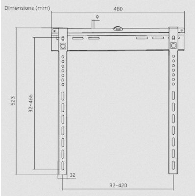 Part King  Super Slim Fixed TV Wall Bracket Mount 9mm 32" to 55" LED LCD 55KG 400x400 VESA